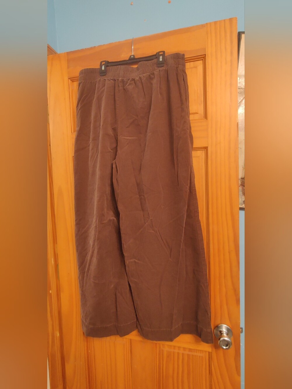 LOFT Cotton Trousers Brown Women's Size Large